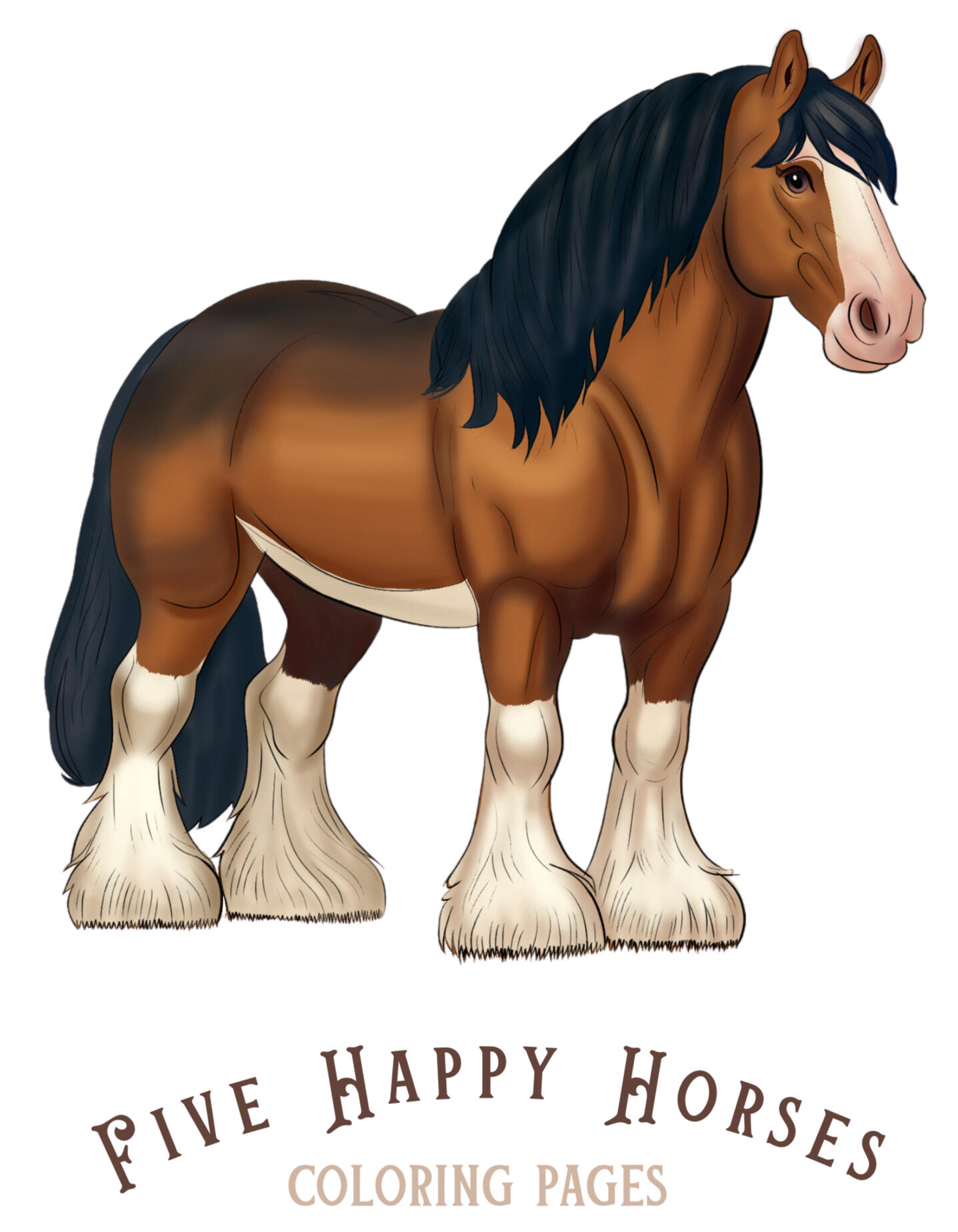 Clyde from Five Happy Horses - Coloring Pages