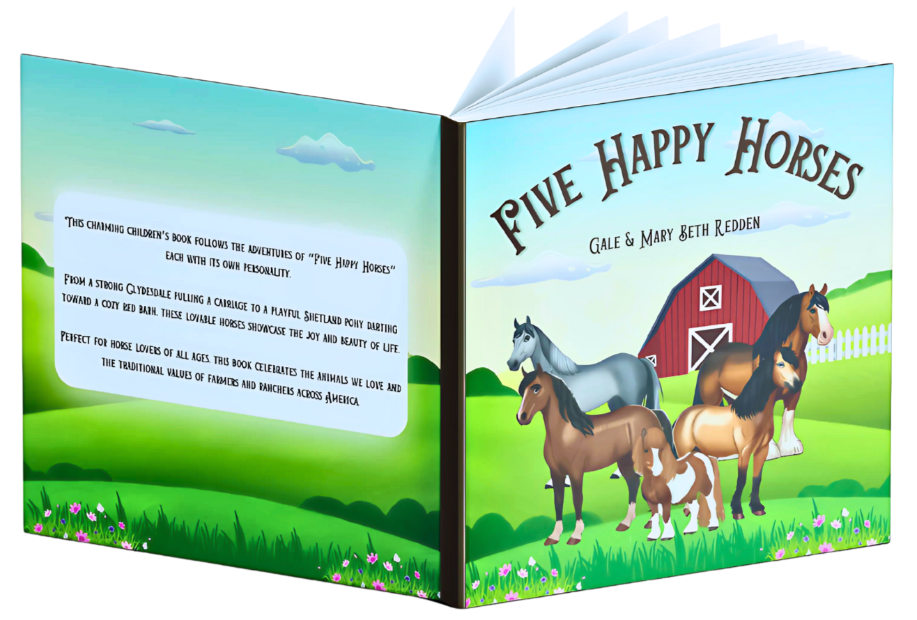 Five Happy Horses. Book Cover